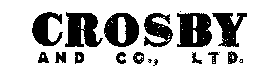 Trademark Logo CROSBY AND CO., LTD.