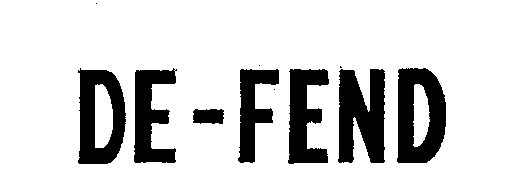 Trademark Logo DE-FEND