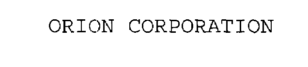 Trademark Logo ORION CORPORATION
