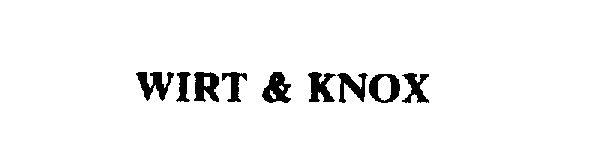 Trademark Logo WIRT & KNOX