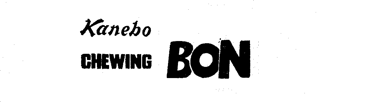 Trademark Logo KANEBO CHEWING BON