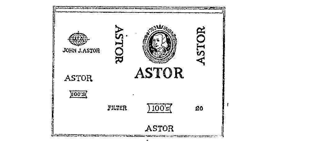  WA JOHN J ASTOR FILTER 100'S 20 1763 1848
