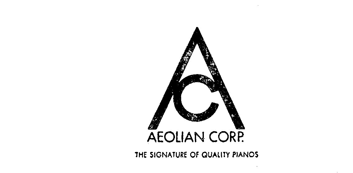 Trademark Logo THE SIGNATURE OF QUALITY PIANOS AEOLIAN CORP. AC
