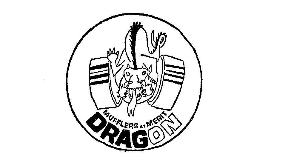 Trademark Logo DRAGON MUFFLERS BY MERIT