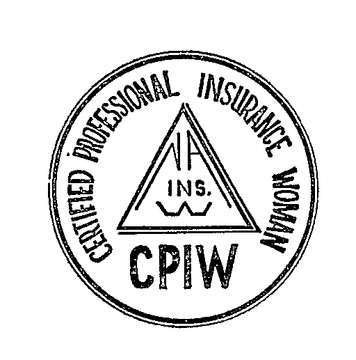 Trademark Logo CPIW CERTIFIED PROFESSIONAL INSURANCE WOMAN NA INS. W