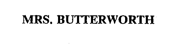 Trademark Logo MRS. BUTTERWORTH