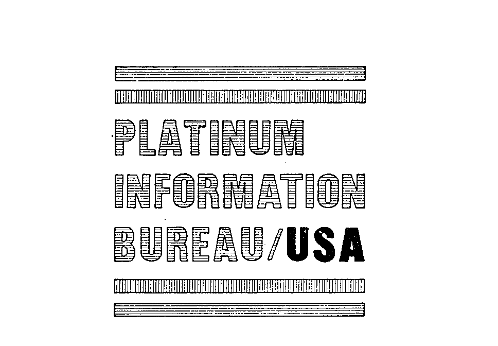 Trademark Logo PLATINUM INFORMATION BUREAU/USA