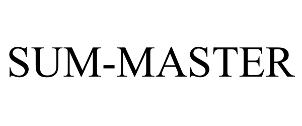 Trademark Logo SUM-MASTER