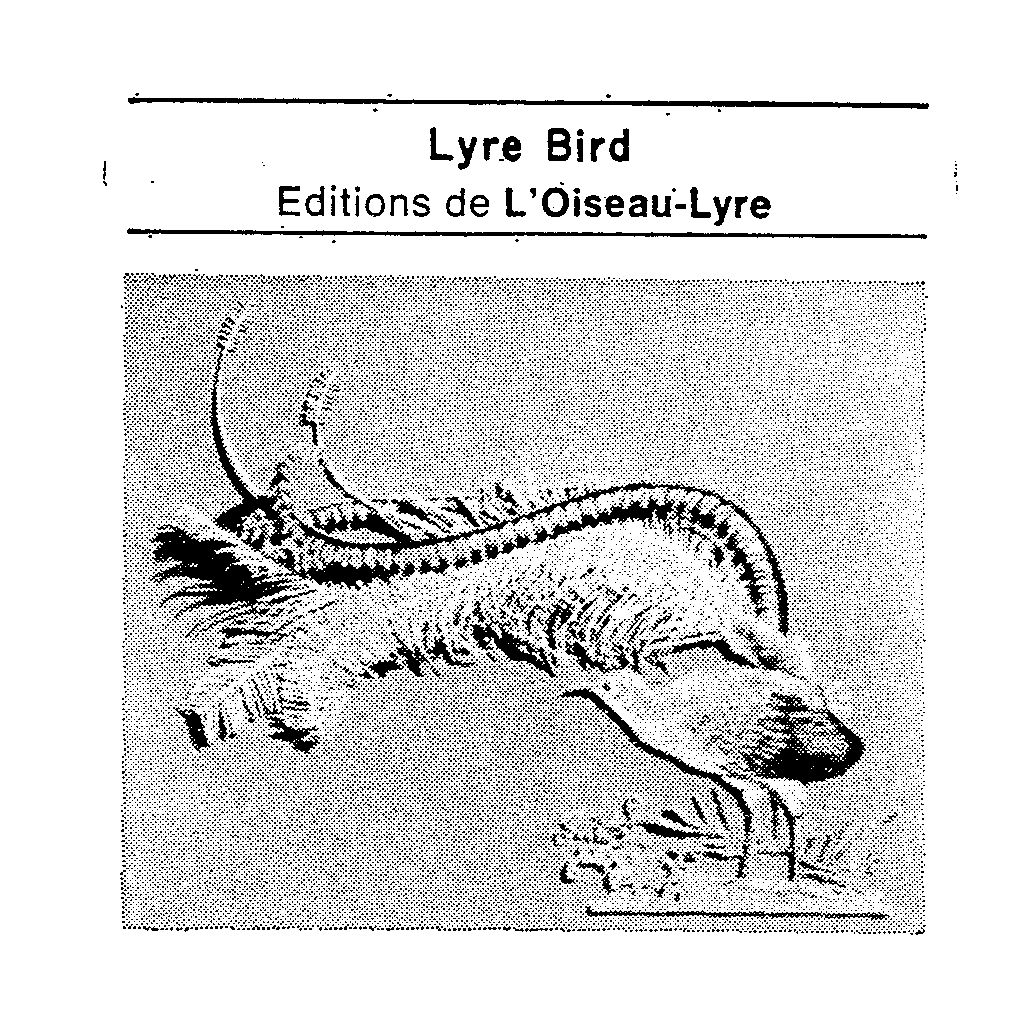  EDITIONS DE L'OISEAU-LYR