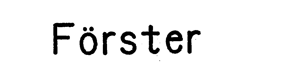 Trademark Logo FORSTER