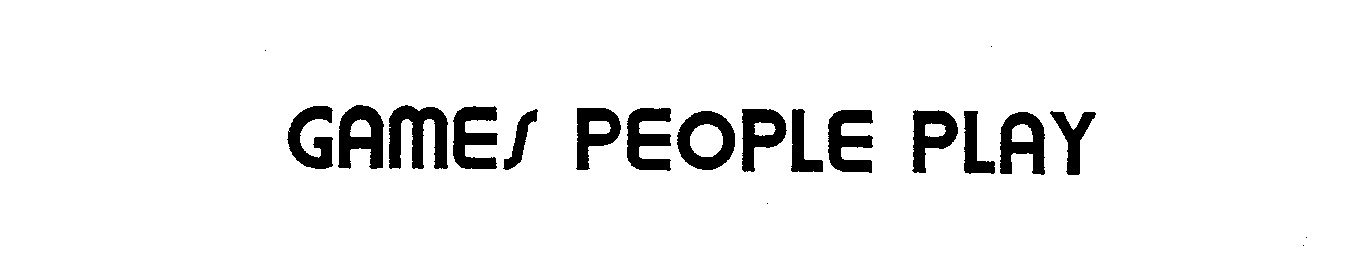 Trademark Logo GAMES PEOPLE PLAY