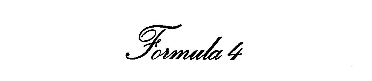 Trademark Logo FORMULA 4