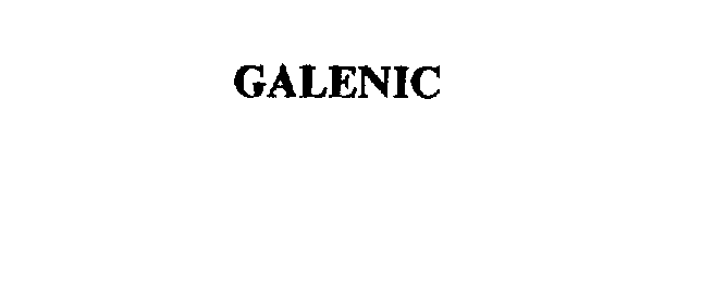 Trademark Logo GALENIC