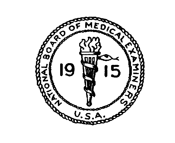 Trademark Logo NATIONAL BOARD OF MEDICAL EXAMINERS U.S.A. 1915