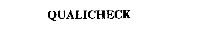 Trademark Logo QUALICHECK