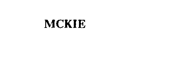 Trademark Logo MCKIE