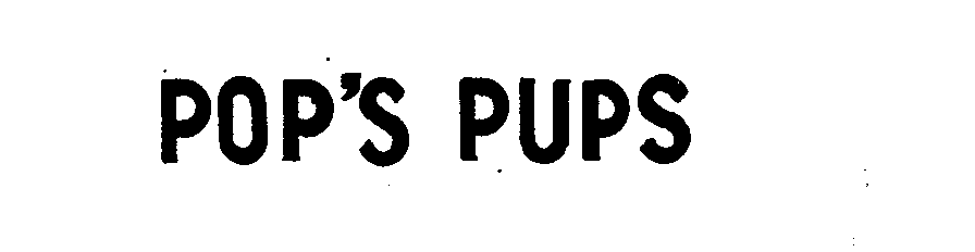 Trademark Logo POP'S PUPS