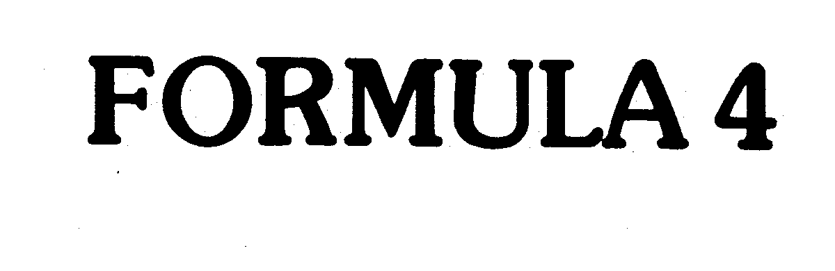 Trademark Logo FORMULA 4