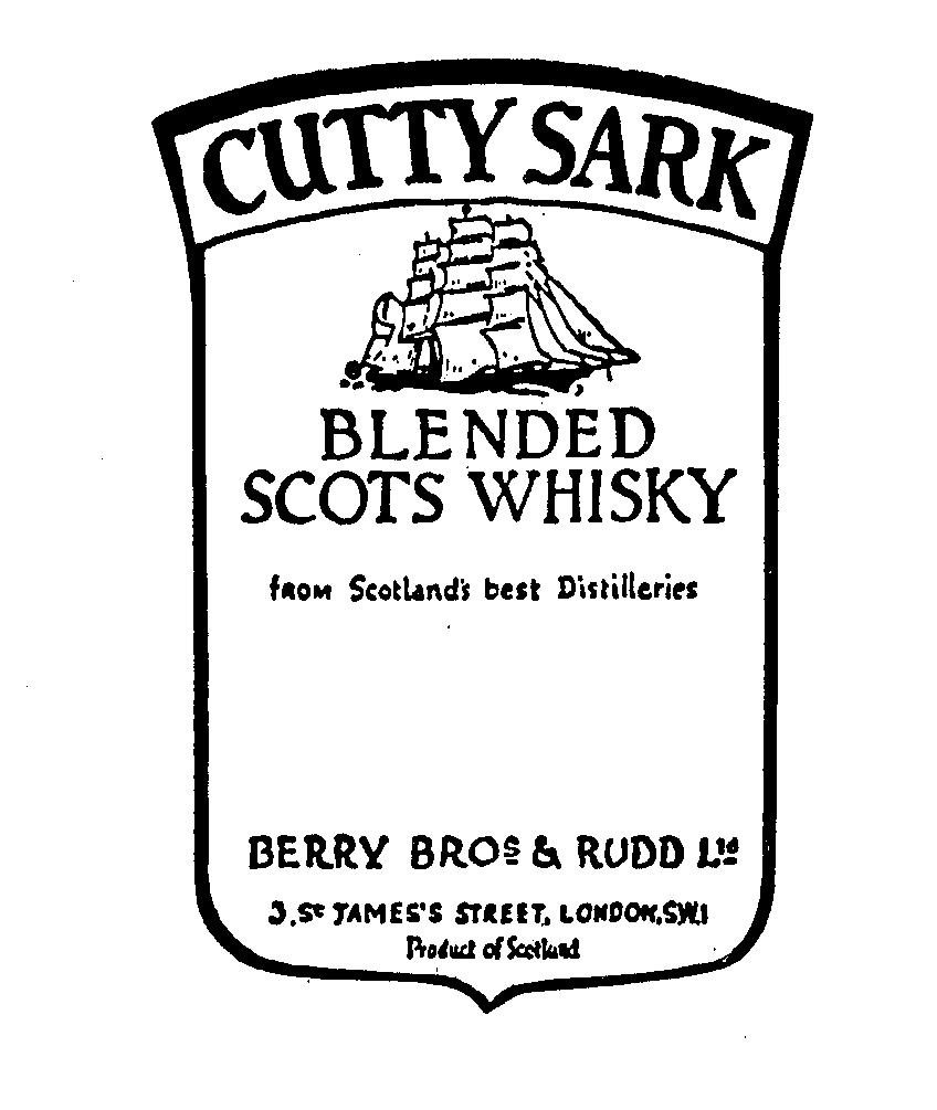  CUTTY SARK BLENDED SCOTS WHISKY FROM SCOTLAND'S BEST DISTILLERIES BERRY BROS &amp; RUDD LTD PRODUCT OF SCOTLAND