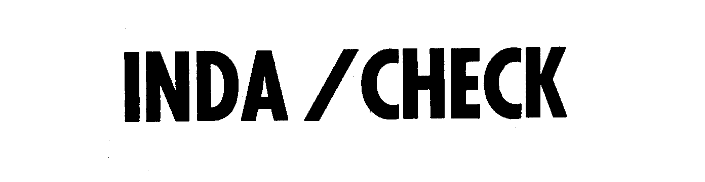 Trademark Logo INDA/CHECK
