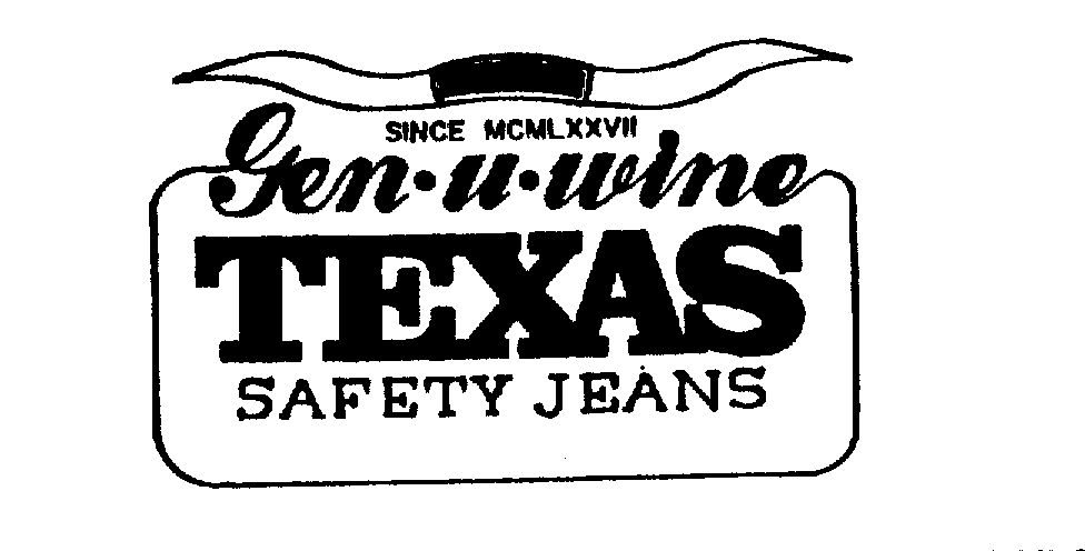 Trademark Logo GEN-U-WINE TEXAS SAFETY JEANS