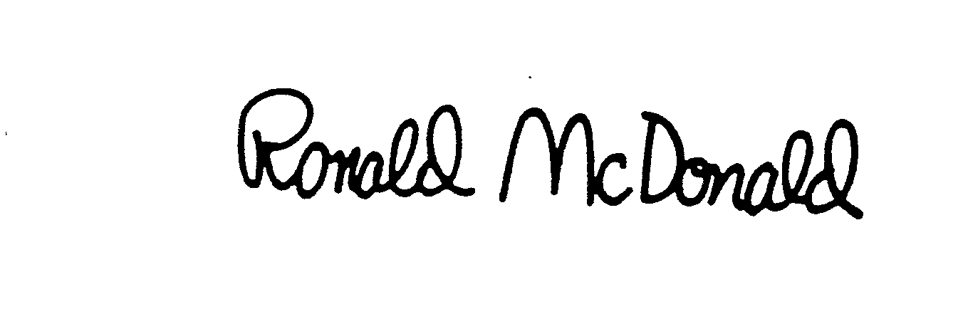 Trademark Logo RONALD MCDONALD
