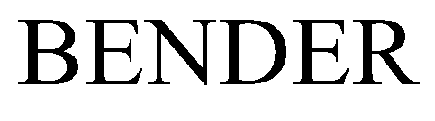Trademark Logo BENDER