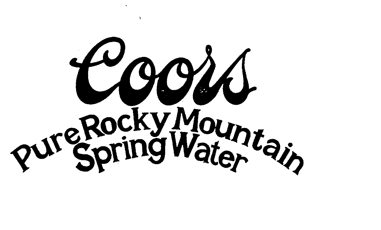 Trademark Logo COORS PURE ROCKY MOUNTAIN SPRING WATER