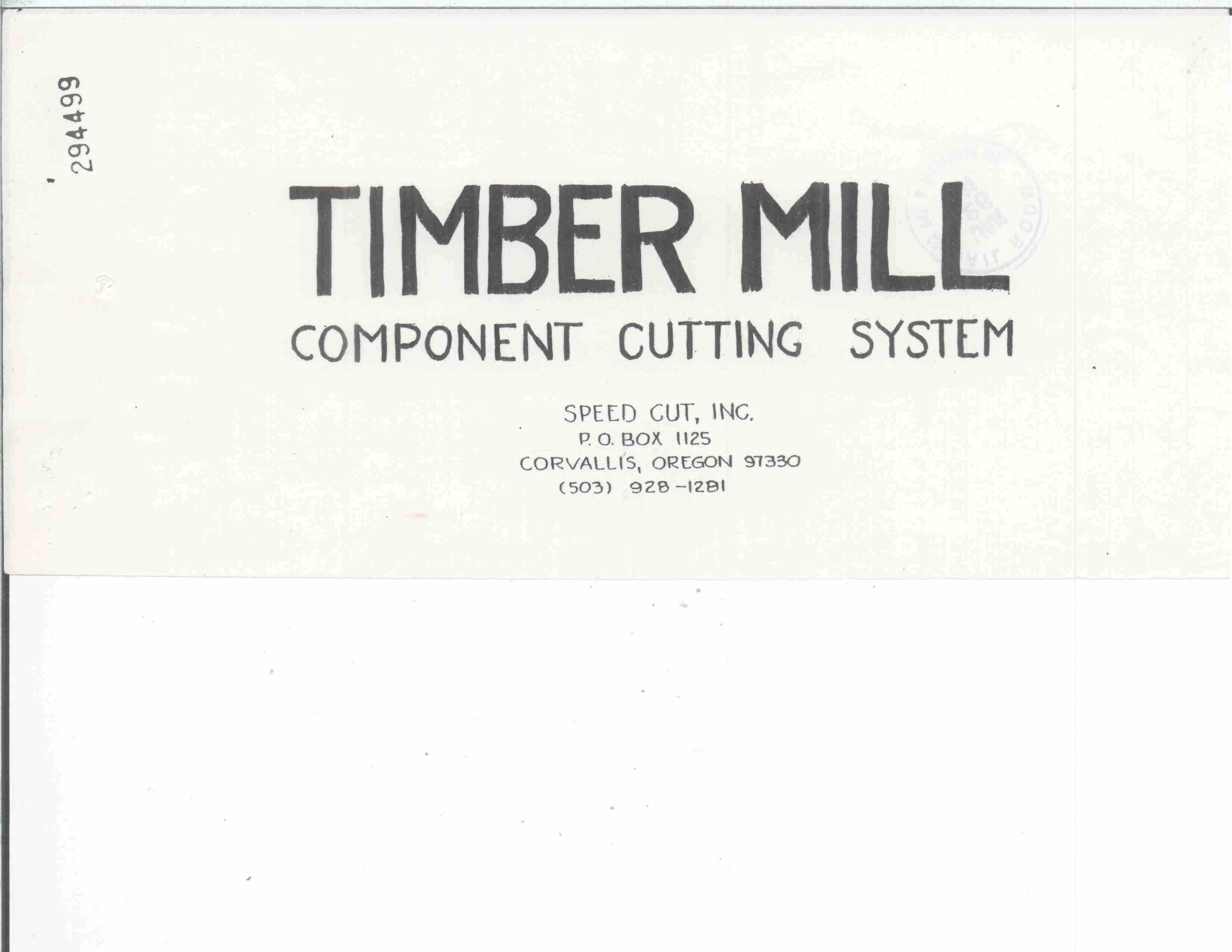 Trademark Logo TIMBER MILL