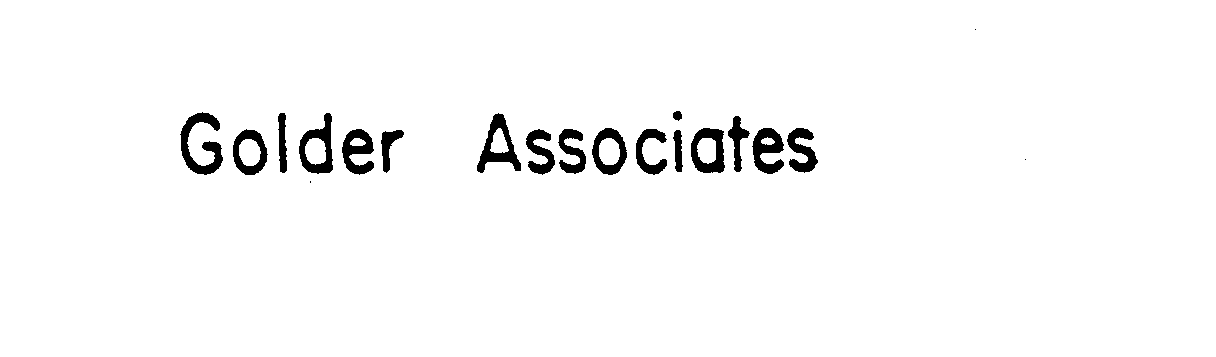 Trademark Logo GOLDER ASSOCIATES