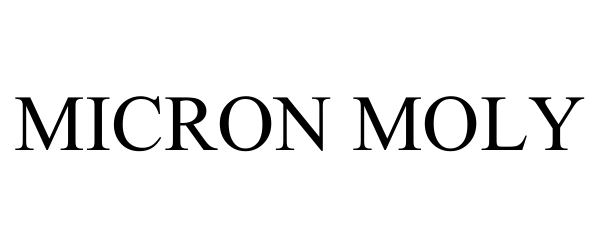 Trademark Logo MICRON MOLY