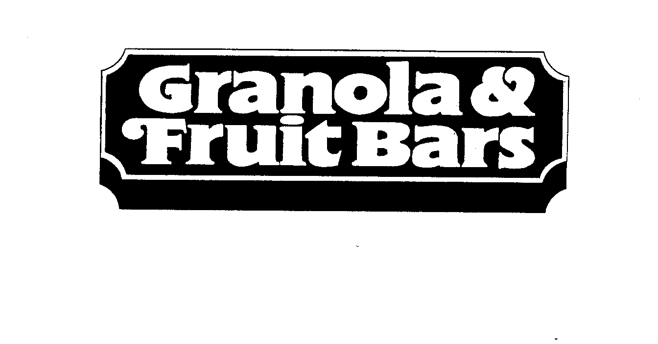  GRANOLA &amp; FRUIT BARS