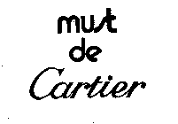 Trademark Logo MUST DE CARTIER