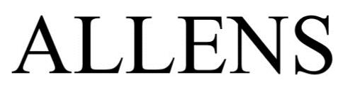 Trademark Logo ALLENS