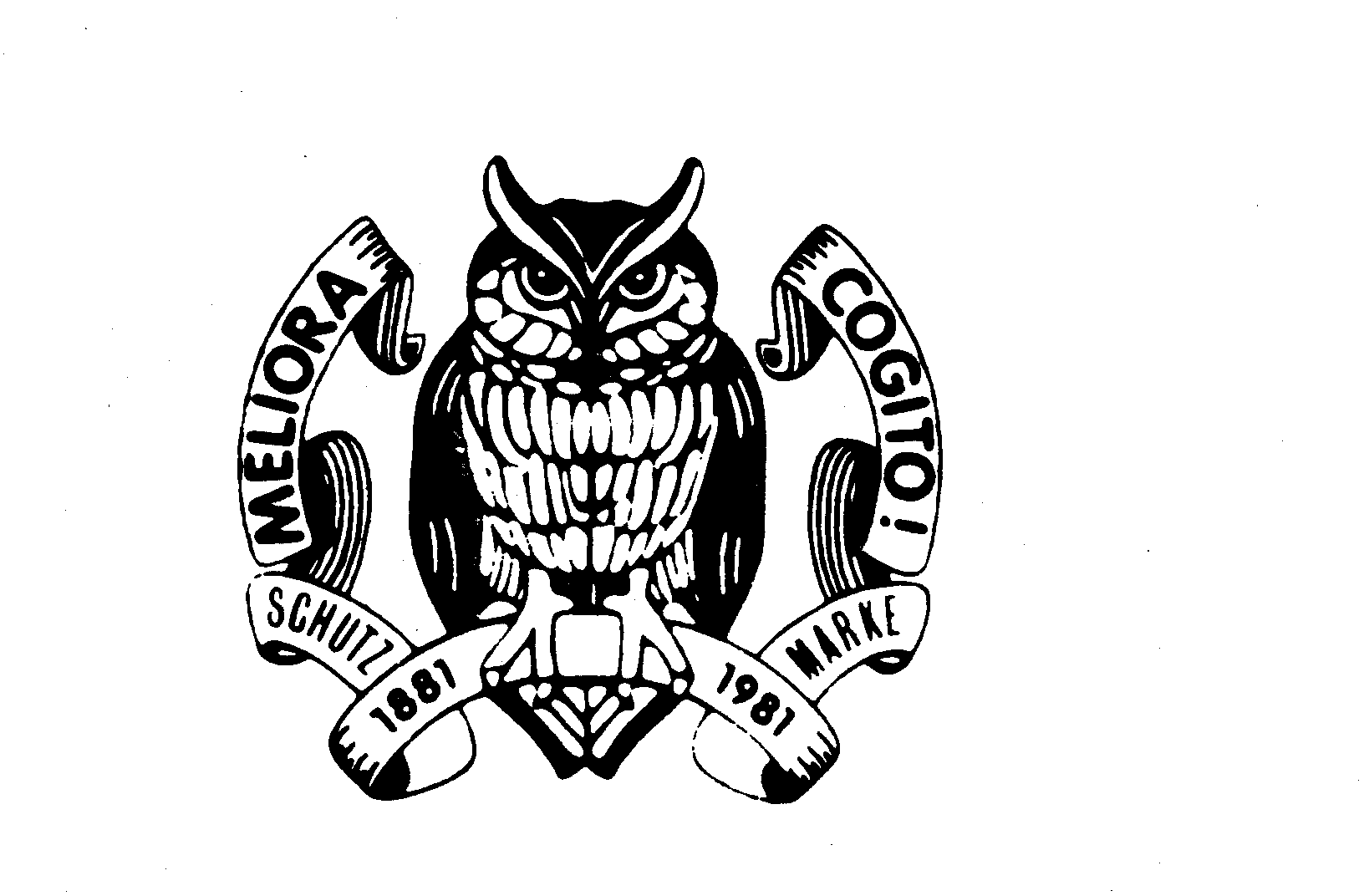 Trademark Logo MELIORA COGITO! SCHUTZ MARKE 1881 1981