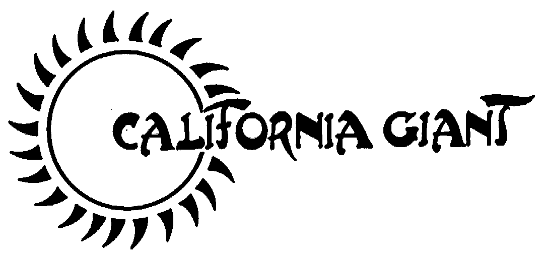 Trademark Logo CALIFORNIA GIANT