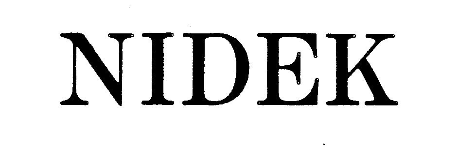 Trademark Logo NIDEK