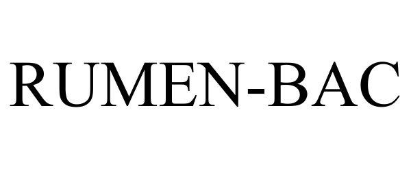 Trademark Logo RUMEN-BAC