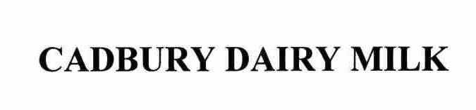 Trademark Logo CADBURY DAIRY MILK