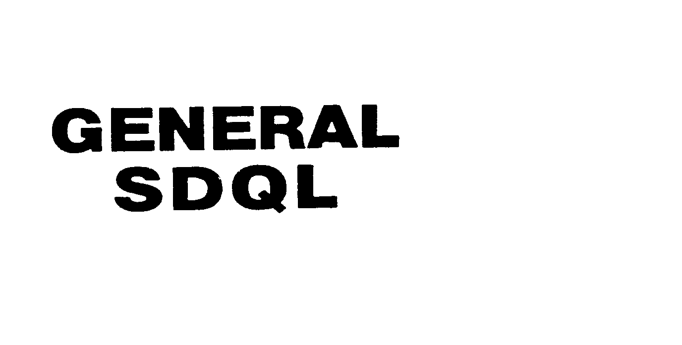  GENERAL SDQL