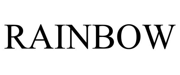 Trademark Logo RAINBOW