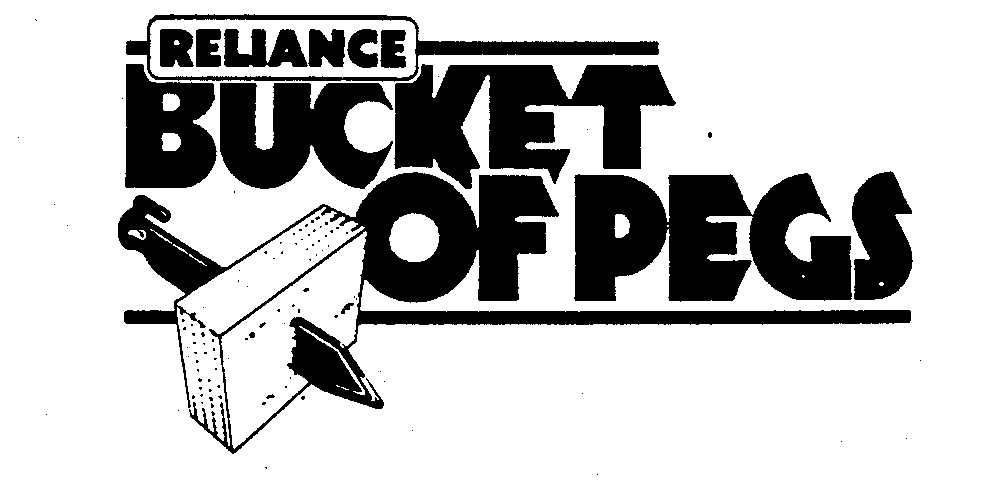 Trademark Logo RELIANCE BUCKET OF PEGS