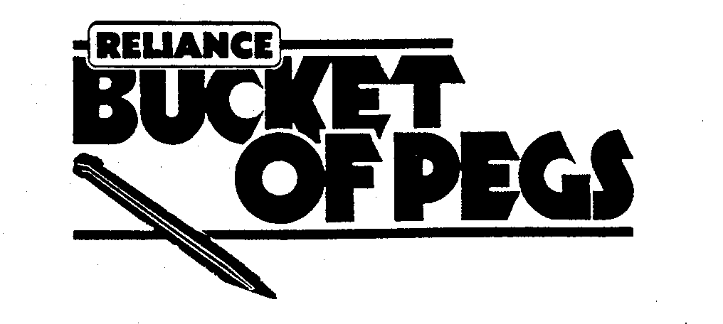 Trademark Logo RELIANCE BUCKET OF PEGS