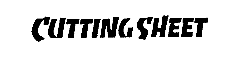 Trademark Logo CUTTING SHEET
