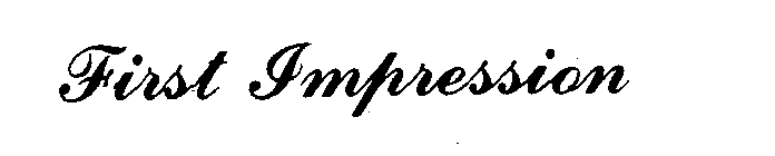 Trademark Logo FIRST IMPRESSION