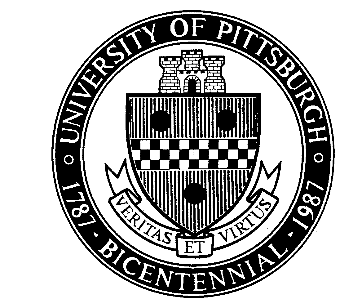 Trademark Logo UNIVERSITY OF PITTSBURGH 1787 - BICENTENNIAL - 1987 VERITAS ET VIRTUS