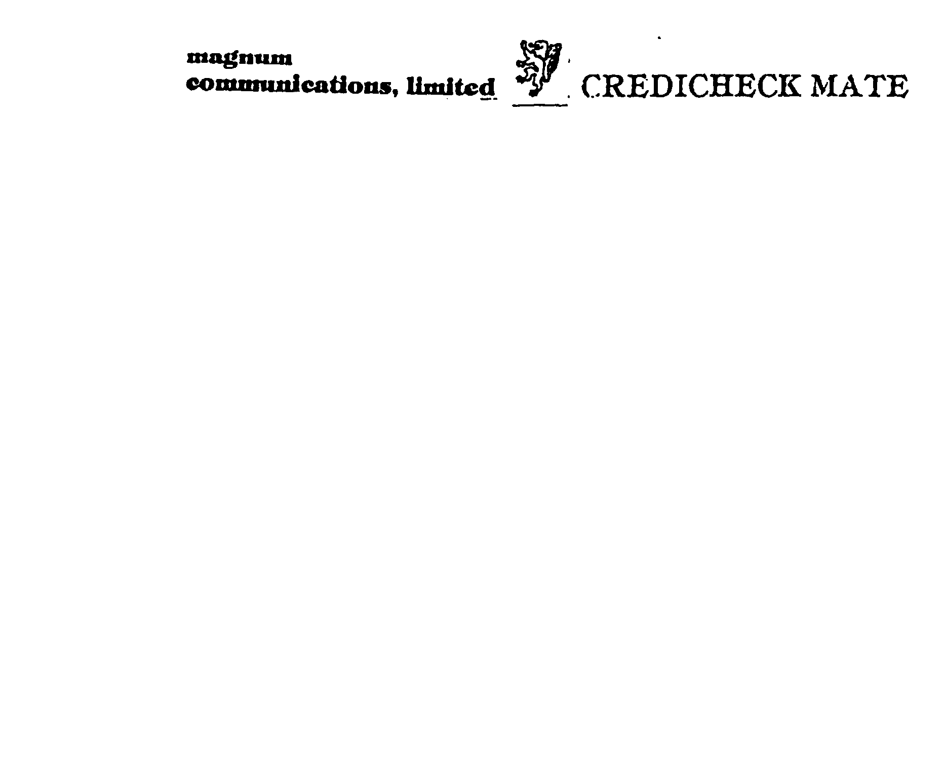 Trademark Logo CREDICHECK MATE