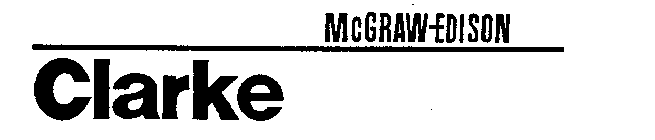 Trademark Logo MCGRAW-EDISON/CLARKE