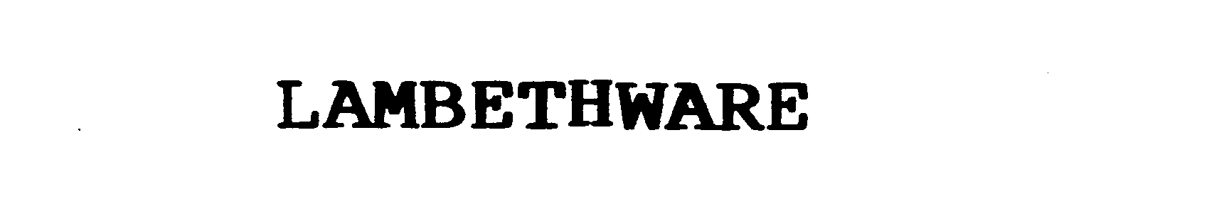 Trademark Logo LAMBETHWARE