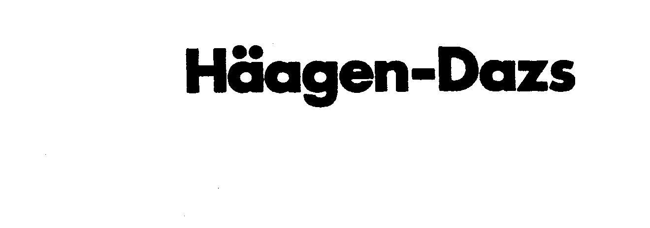 Trademark Logo HAAGEN-DAZS